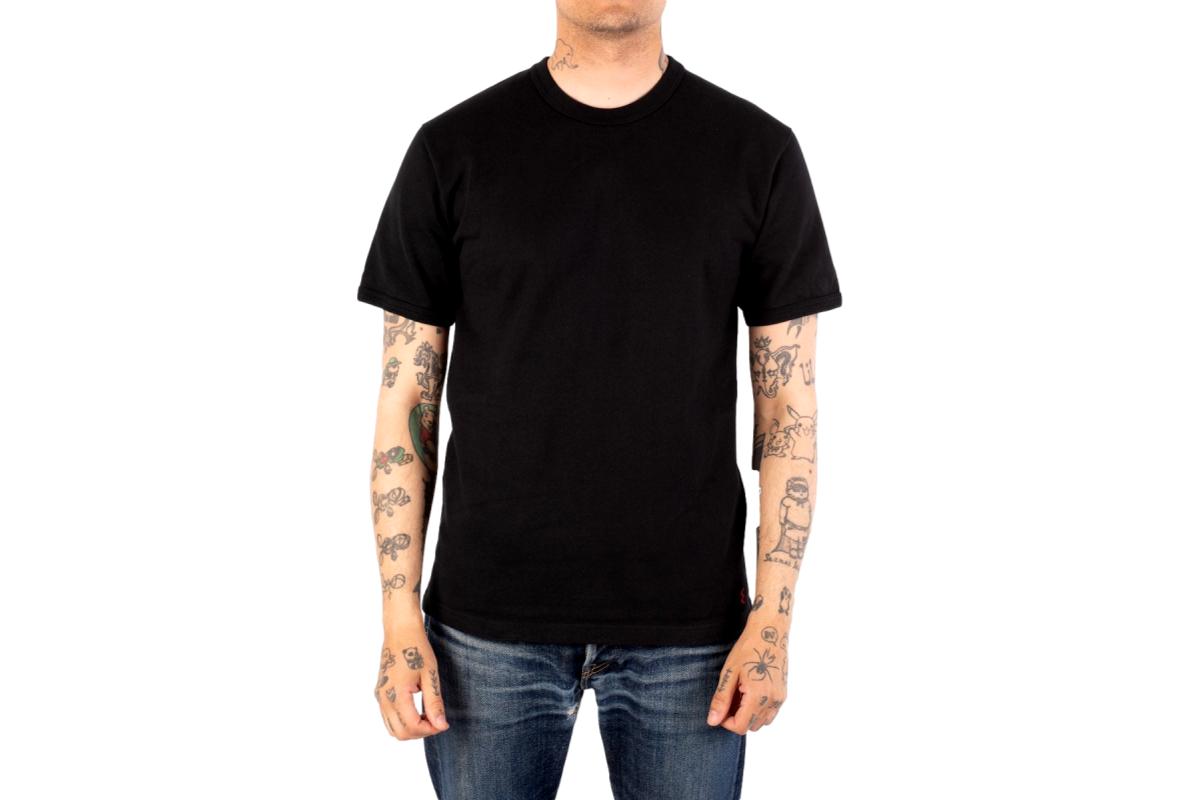11oz Cotton Knit Crew Neck T-Shirt Black - T-shirt