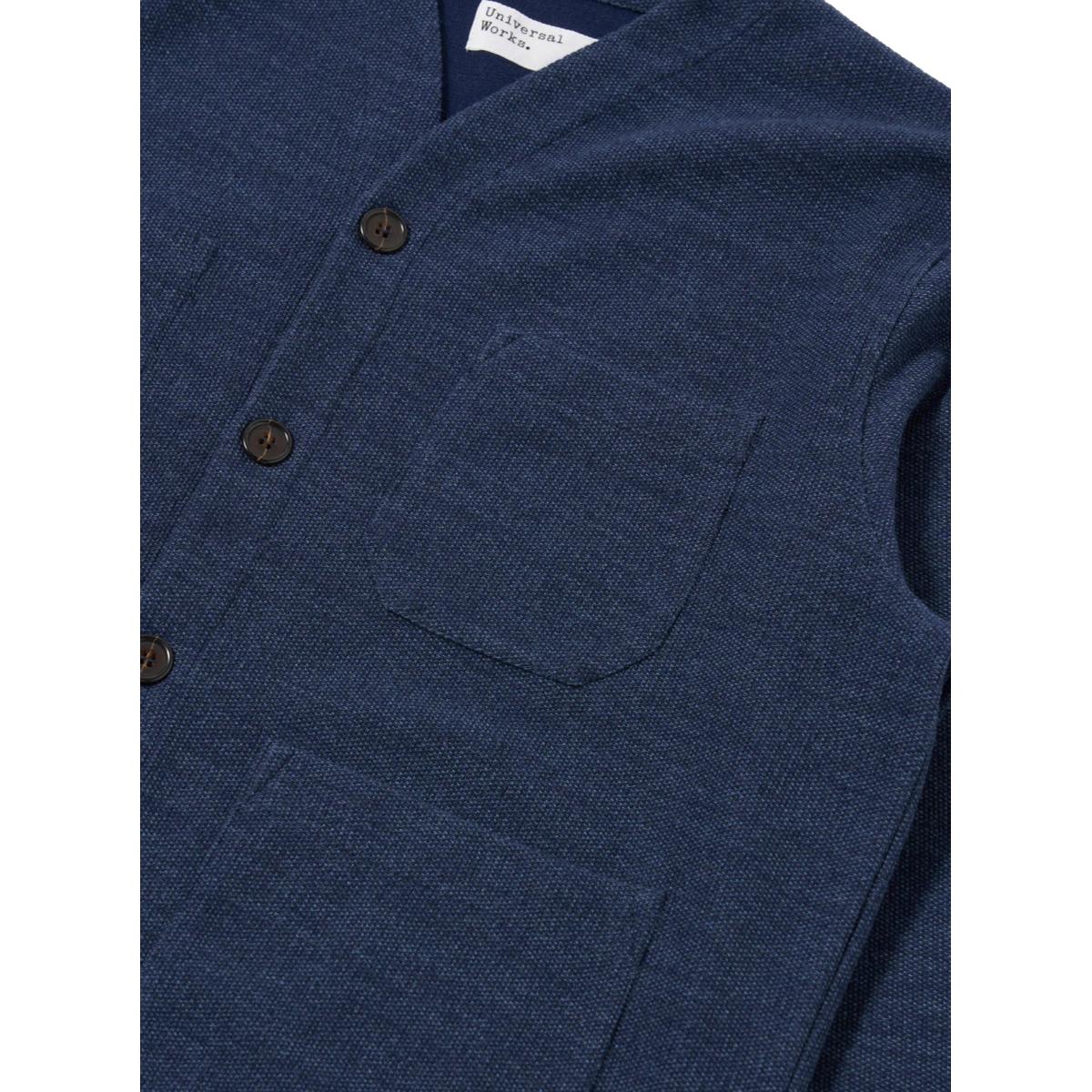Universal Works - Navy Maiorca Jersey Cardigan - MILWORKS