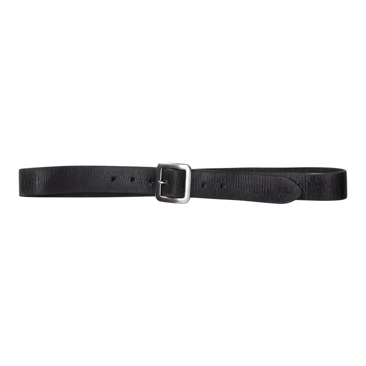 RRL Hand-Burnished Leather Belt Vintage Black - MILWORKS