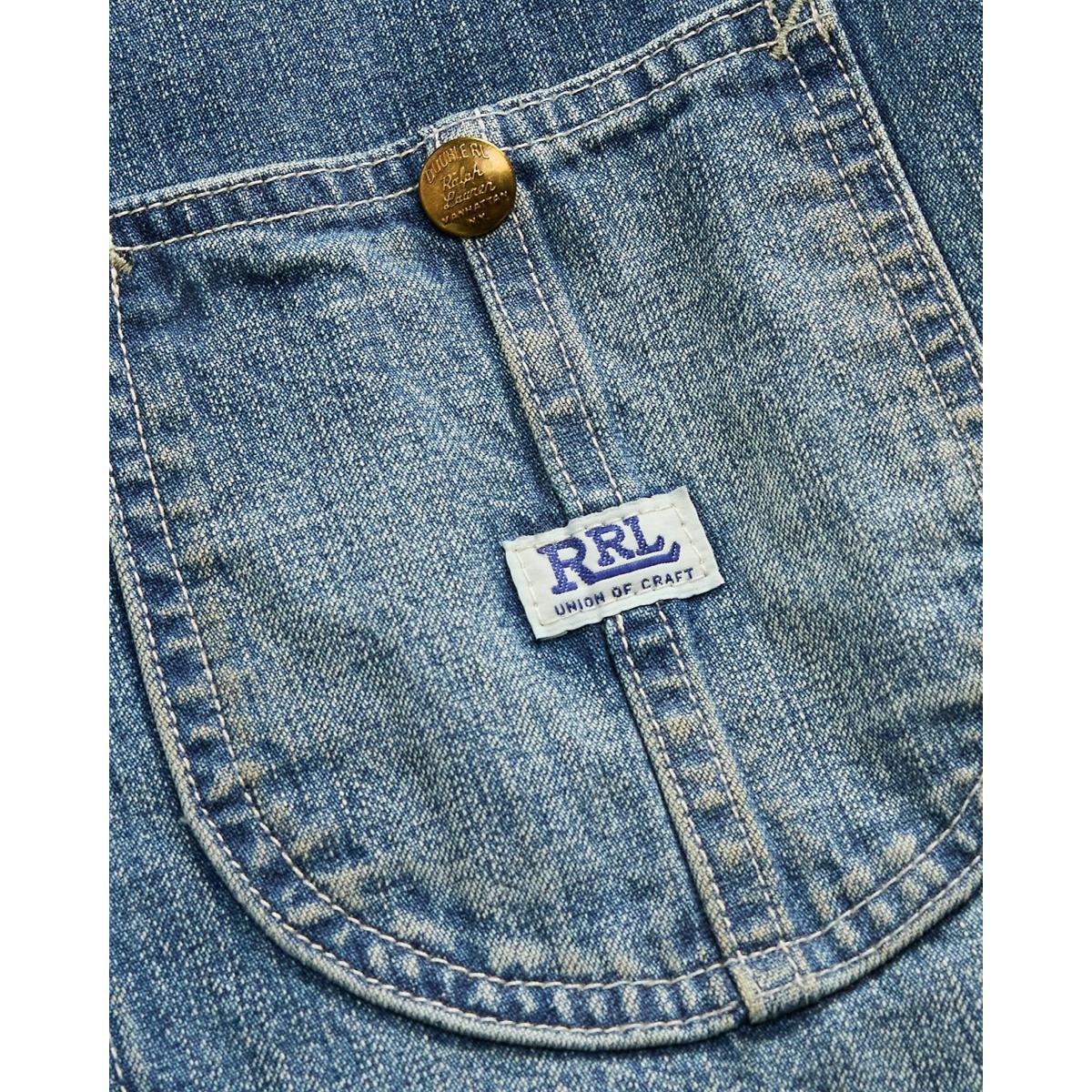 RRL Corduroy-Collar Indigo Denim Jacket Wrightsville Wash - MILWORKS