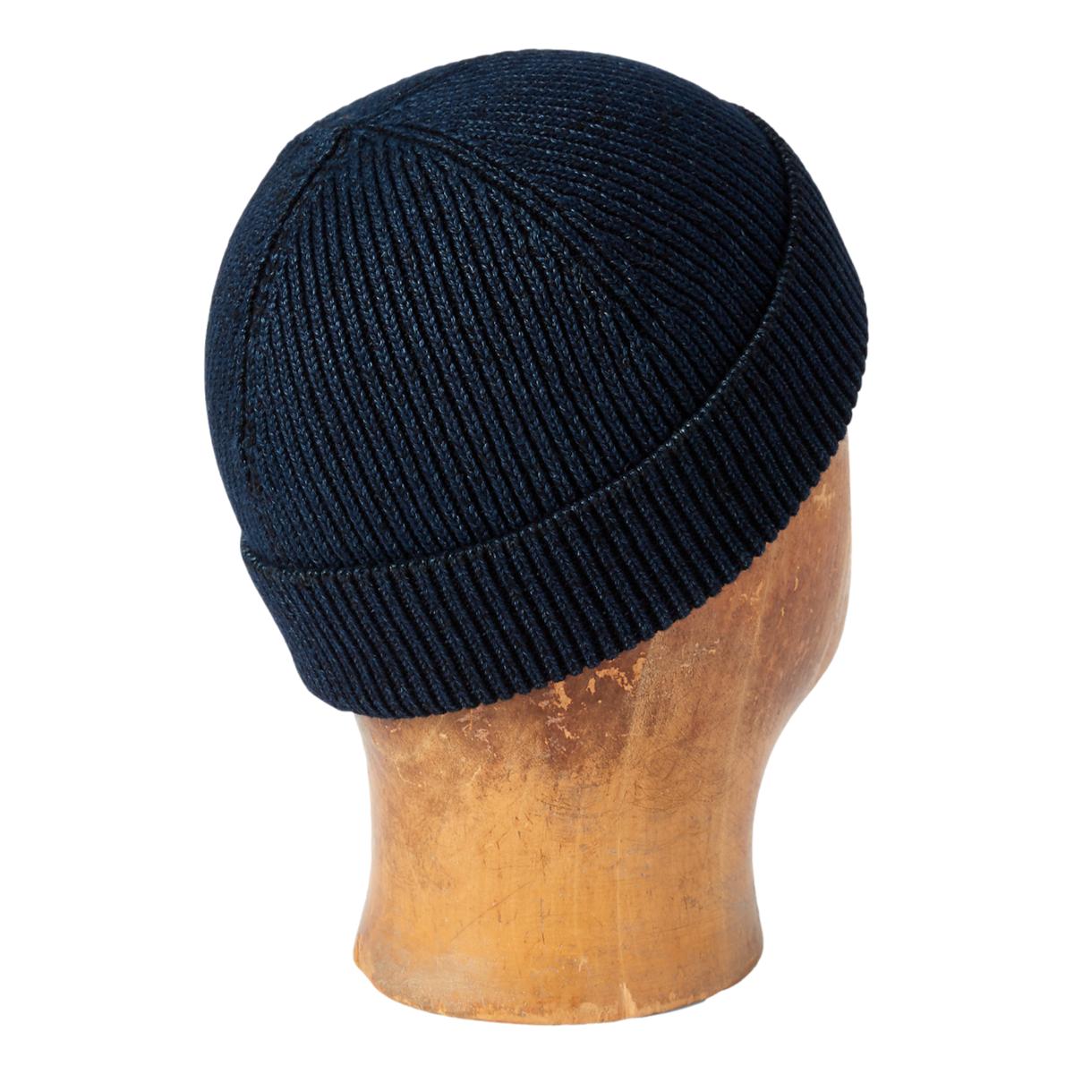 RRL Indigo-Dyed Cotton Watch Cap Midnight Blue - MILWORKS