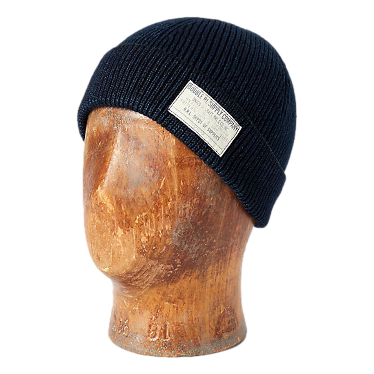 RRL Indigo-Dyed Cotton Watch Cap Midnight Blue - MILWORKS