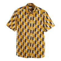 Kavir Shirt Flag Blockprint Yellow Kora - Shirt