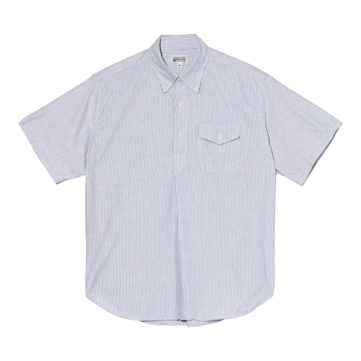 Popover Shirt Blue Cotton Candy Stripe Oxford - MILWORKS