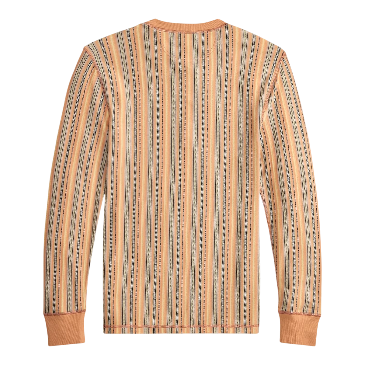 RRL Striped Jacquard Henley Shirt Navy Multi MILWORKS