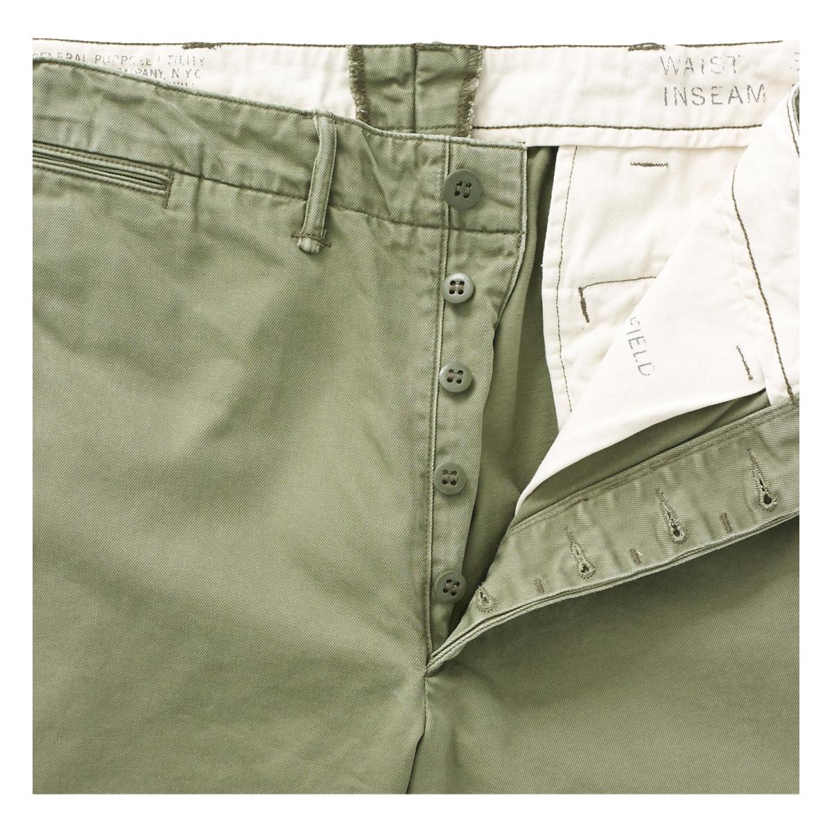 RRL Officer Chino Pant Olive - MILWORKS