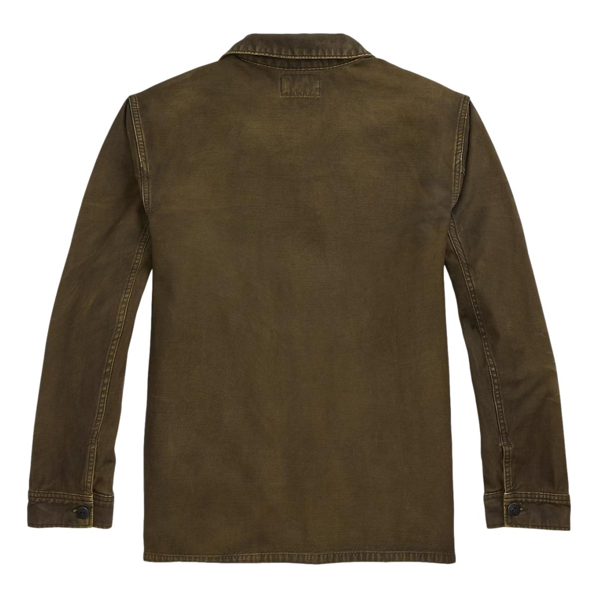 RRL Reverse-Sateen Overshirt Washed Brown - MILWORKS
