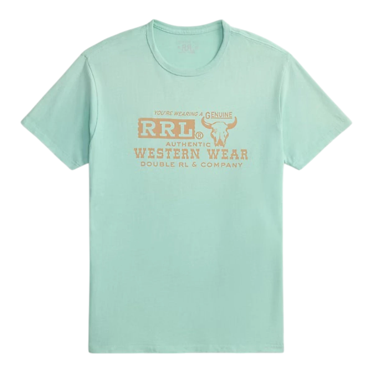 RRL Cotton-Hemp Graphic T-Shirt Faded Turquoise MILWORKS RRL Cotton-Hemp Graphic T-Shirt Faded Turquoise MILWORKS