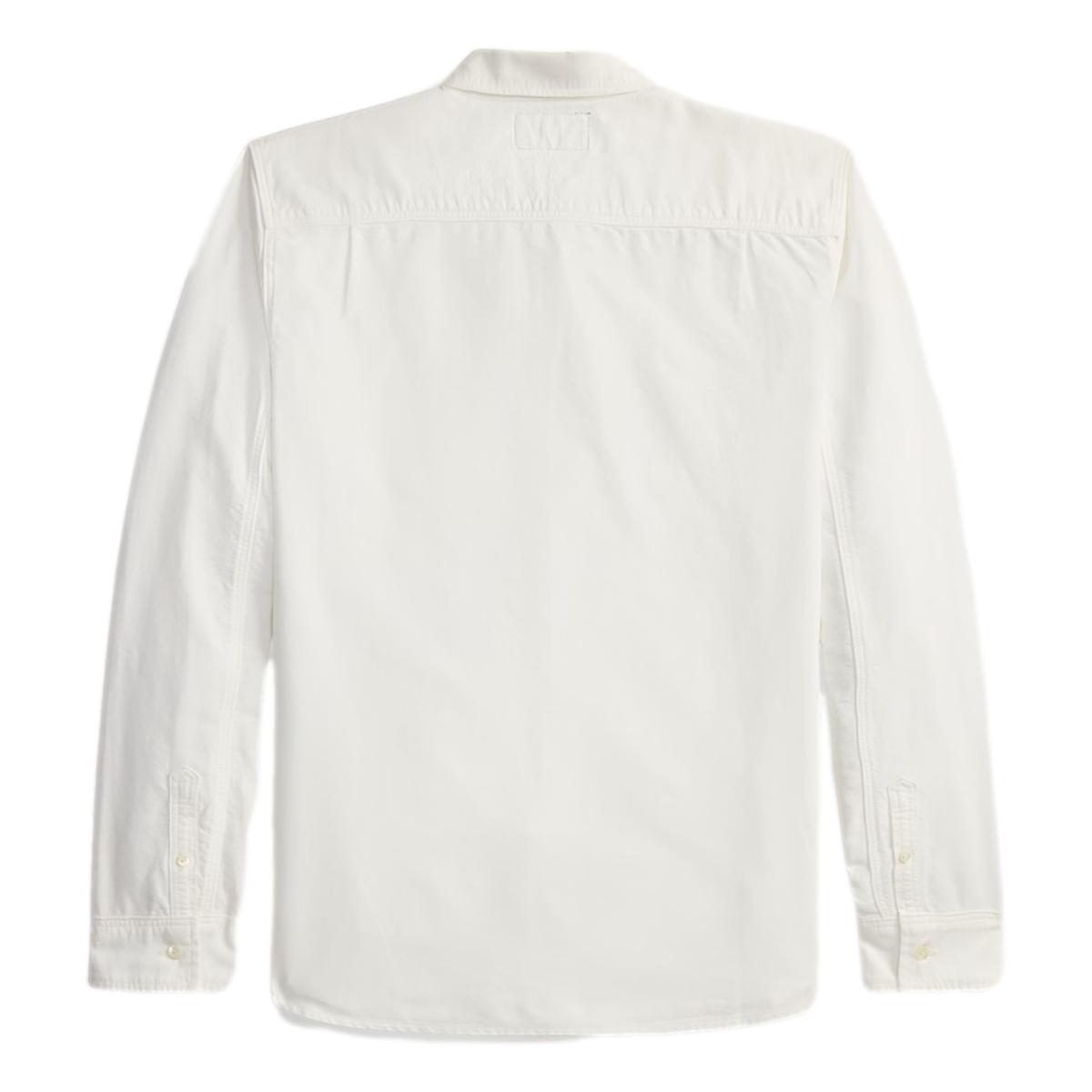 RRL Selvedge-Detailed Oxford Workshirt White - MILWORKS RRL Selvedge-Detailed Oxford Workshirt White - MILWORKS