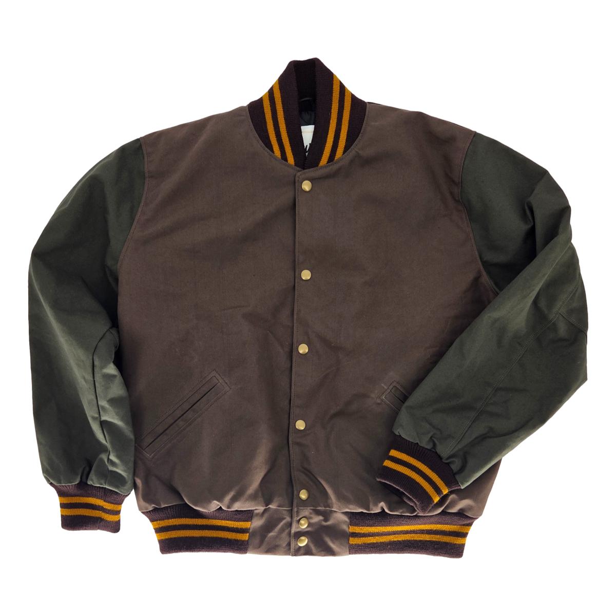 Settlemier's Varsity Jacket 38サイズ Settlemier's x Milworks Set-In Leather Sleeve Canvas Varsity