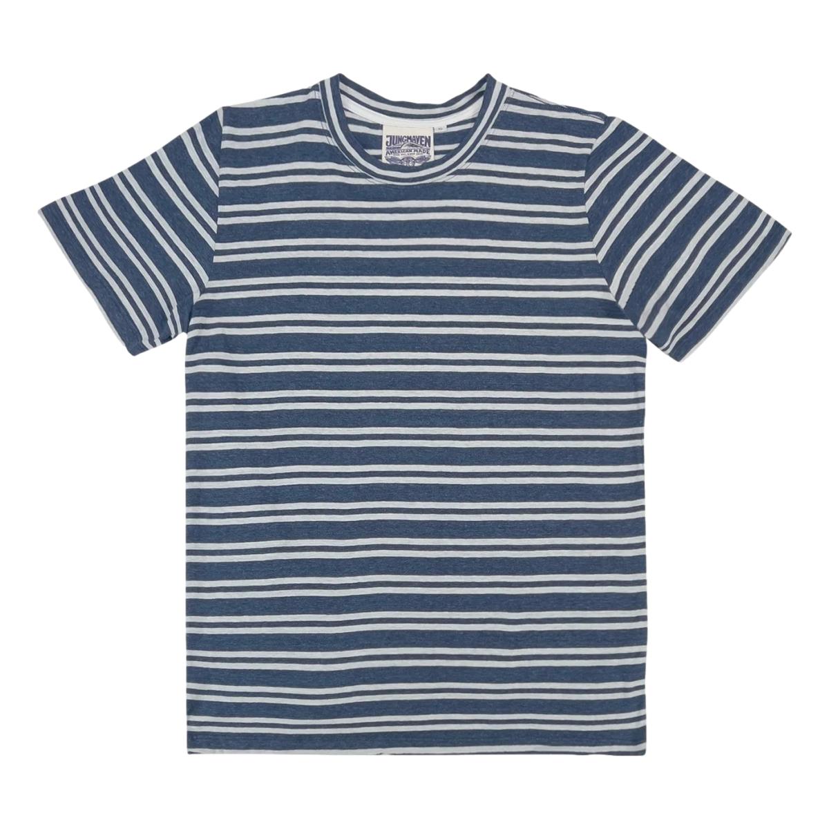 Stripe Jung Tee Blue White Stripe - T Shirt