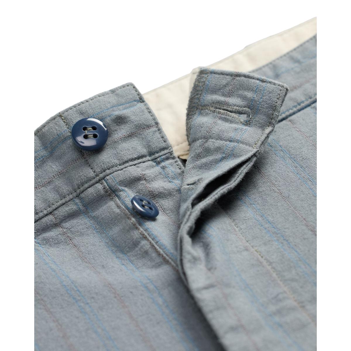 RRL Striped Woven Field Pant Faded Navy Stripe - MILWORKS