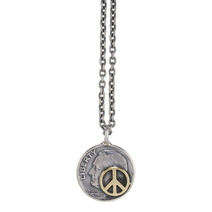 10¢ Brass Peace Necklace - Necklace