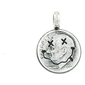 10c Drunk Smile Dime Pendant - Necklace