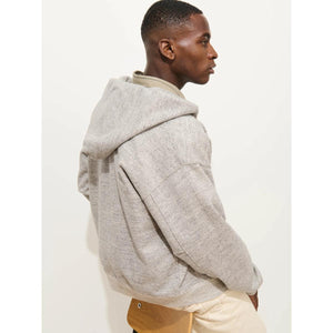 12th Street Zip Hoodie In Heather Fleece Heather Grey