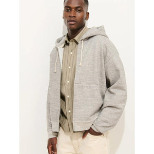 12th Street Zip Hoodie In Heather Fleece Heather Grey
