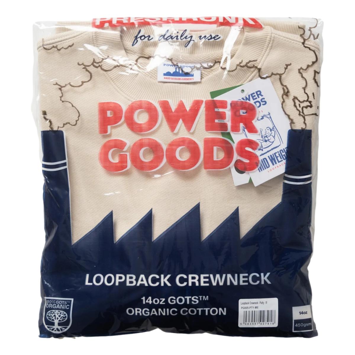 14.5oz Loopback Crewneck Putty - Sweatshirt