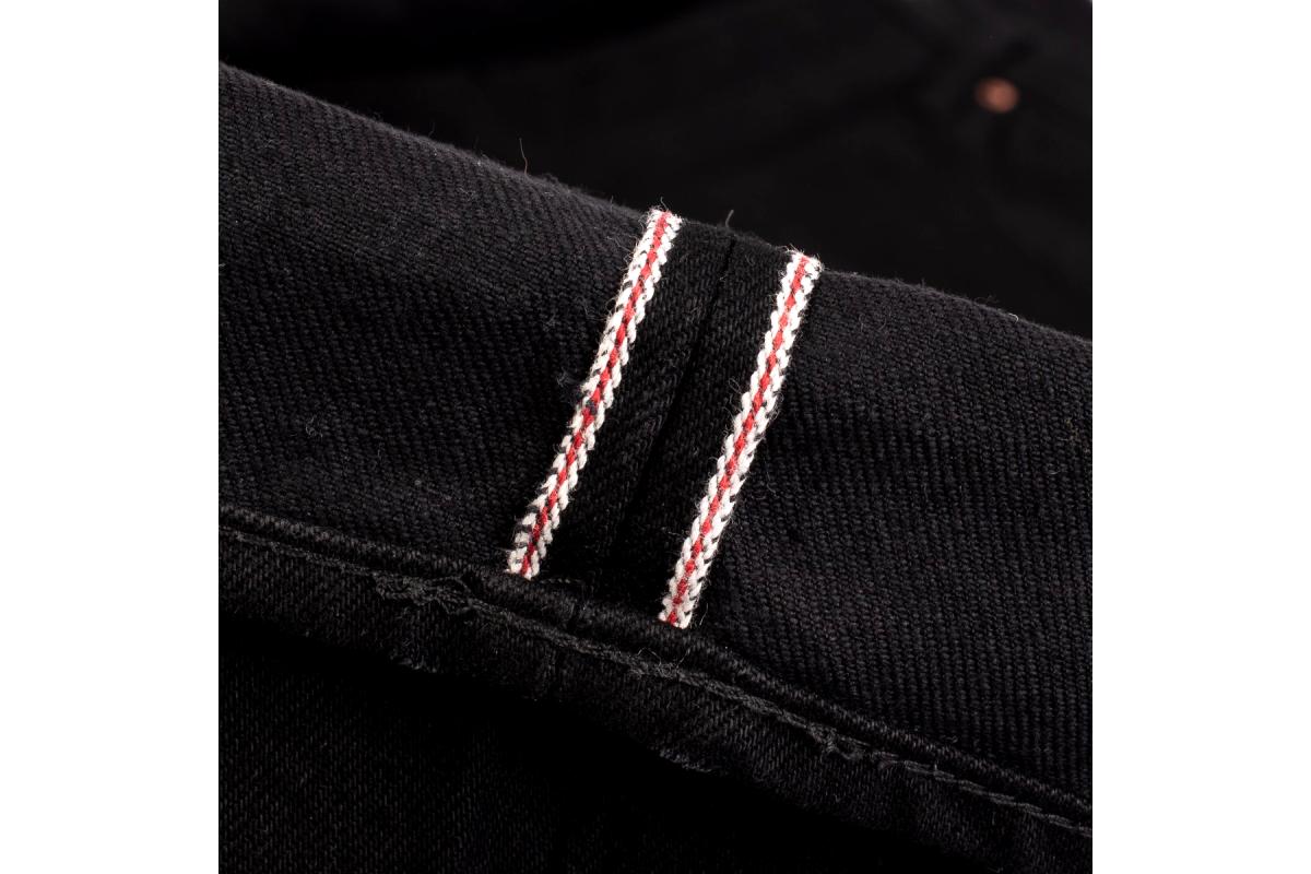 Slim Tapered Candiani Selvedge Denim Jeans (Black Soak) - Hawksmill Denim Co