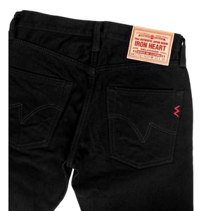 14oz Selvedge Denim Slim Tapered Jeans Black/Black - Denim