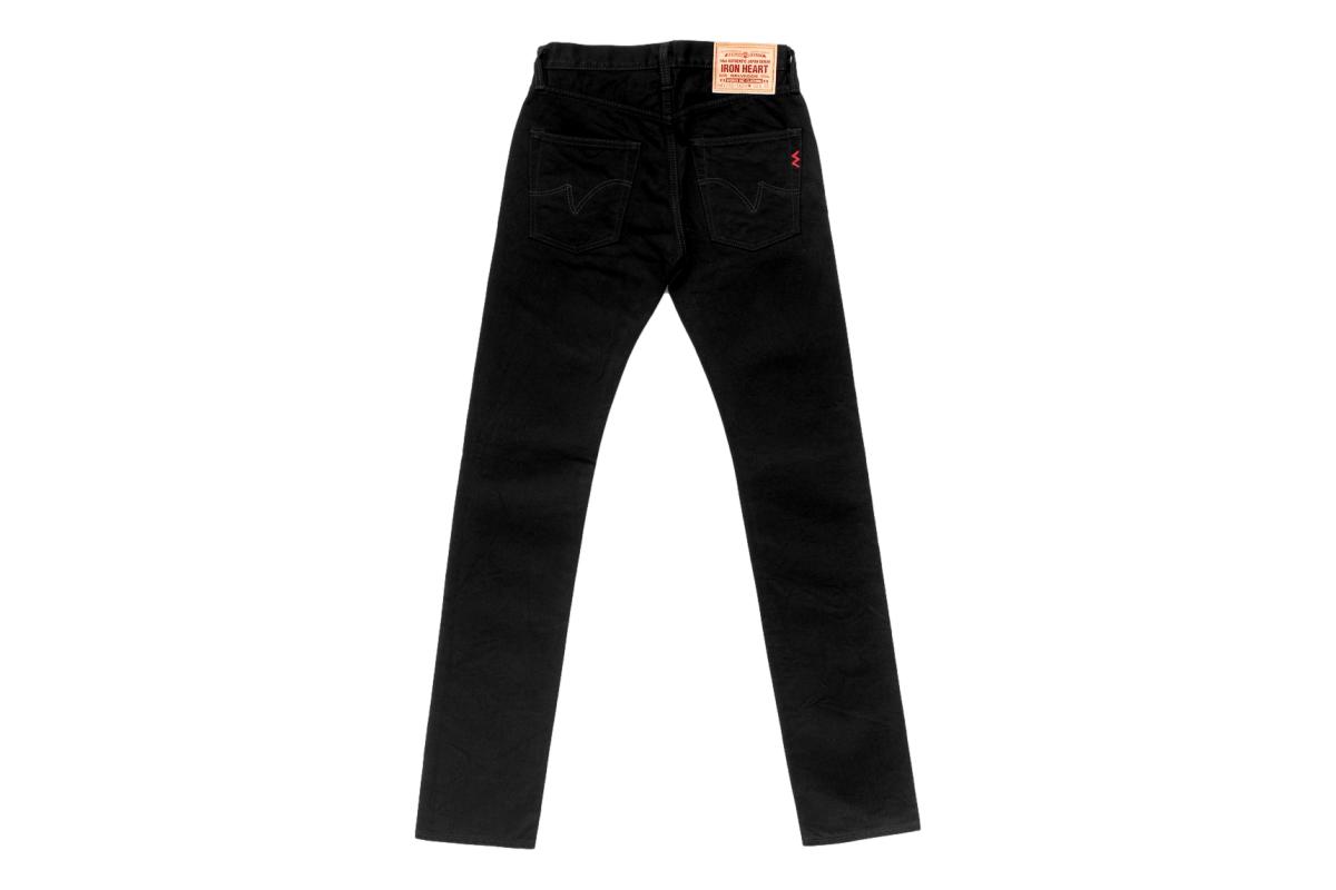 14oz Selvedge Denim Slim Tapered Jeans Black/Black - Denim
