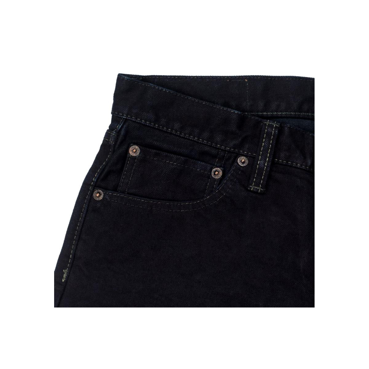 14oz Selvedge Denim Straight Cut Jeans Indigo Overdyed Black-Iron Heart-MILWORKS