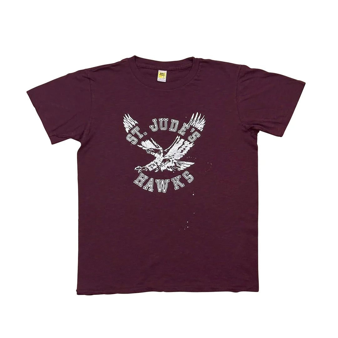 St. Judes  Crew Neck Tee Burgundy