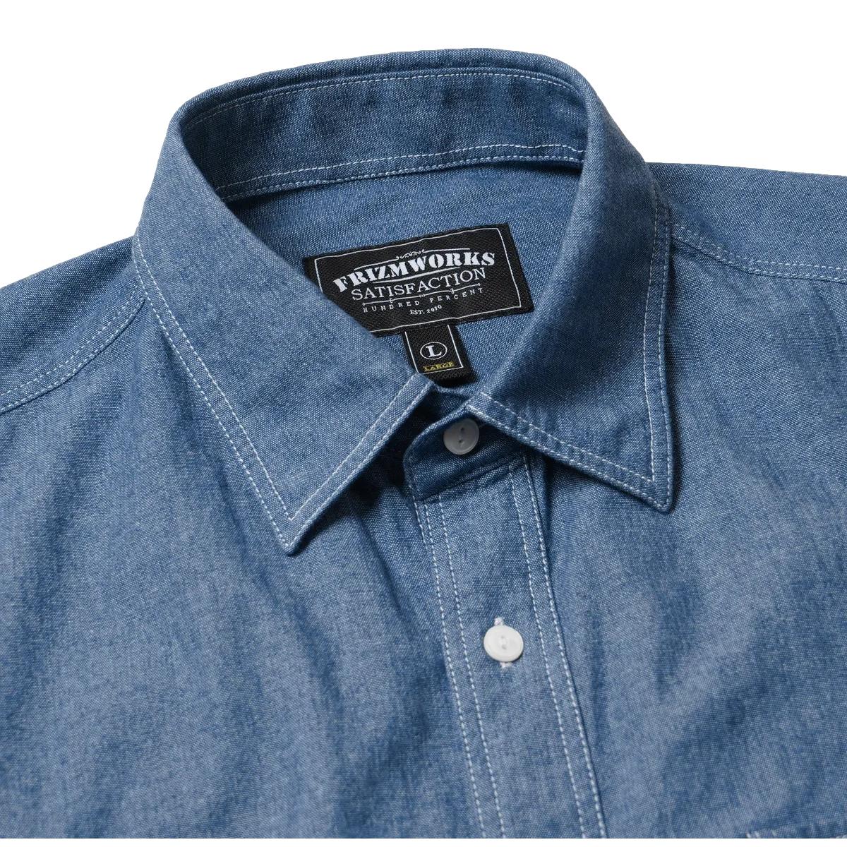 1920’s Chambray Work Shirt Blue - Shirt