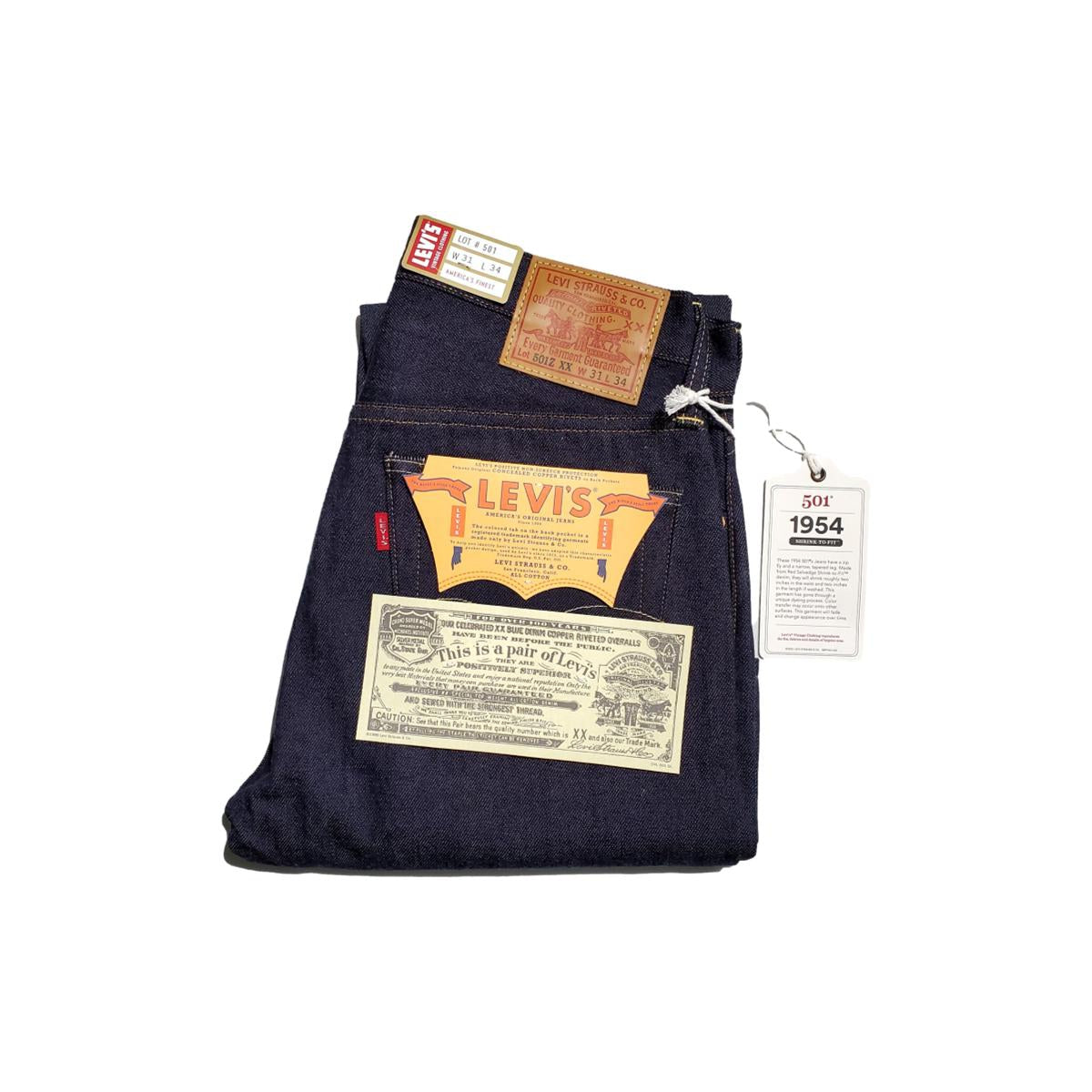 Levis Vintage Clothing 1954 501® Jeans Rigid C7835 V2 - MILWORKS