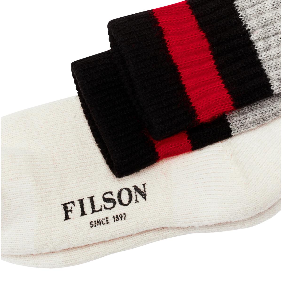 1970s Logger Thermal Socks Black Red - Socks