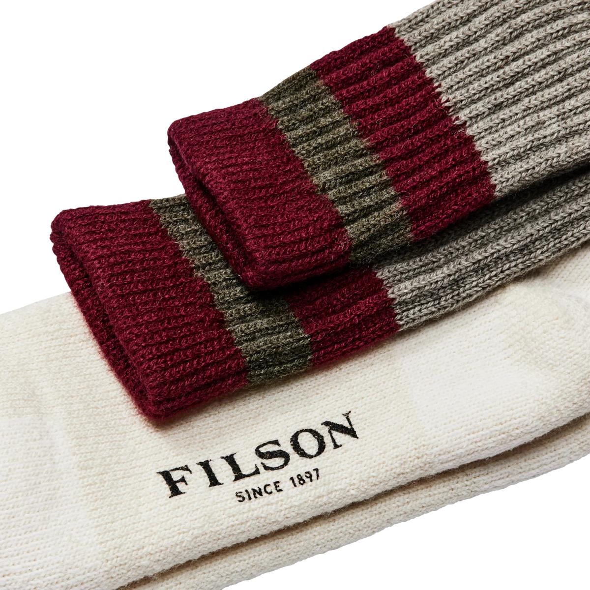 1970s Logger Thermal Socks Forest Maroon - Socks