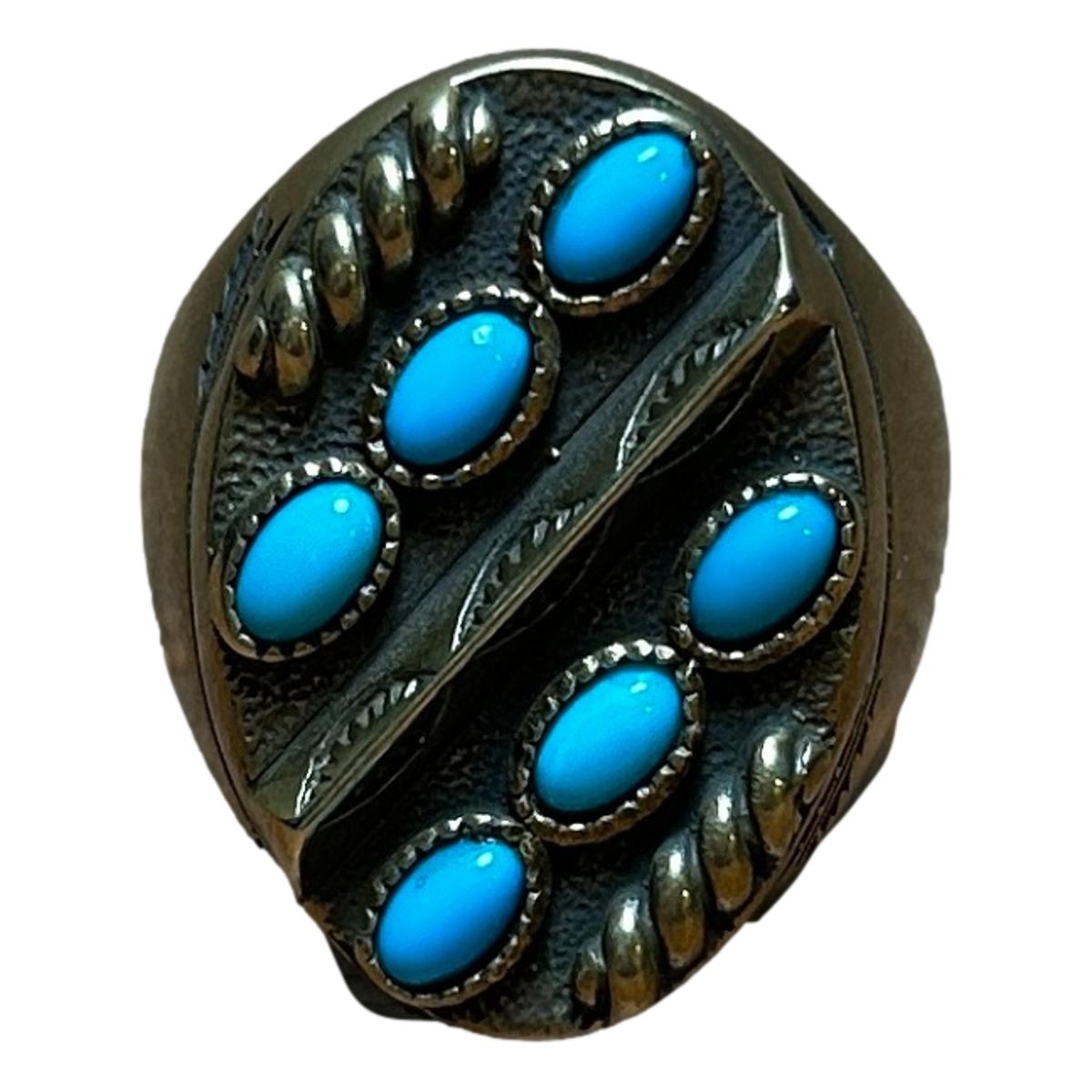 Southwestern Ring Brass &amp; Turquoise