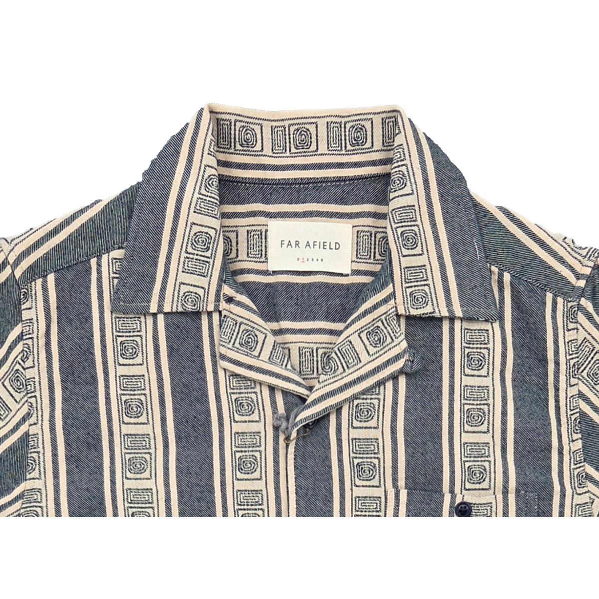 Selleck Shirt Stereo Stripe Blue Sand