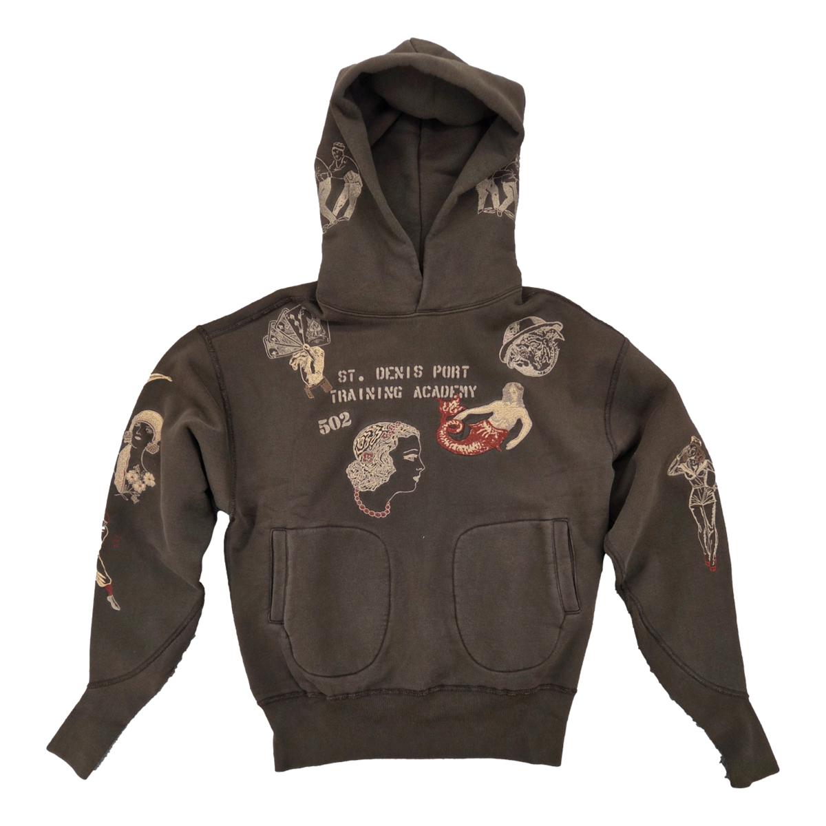 Duffle Hoodie Olive Brown