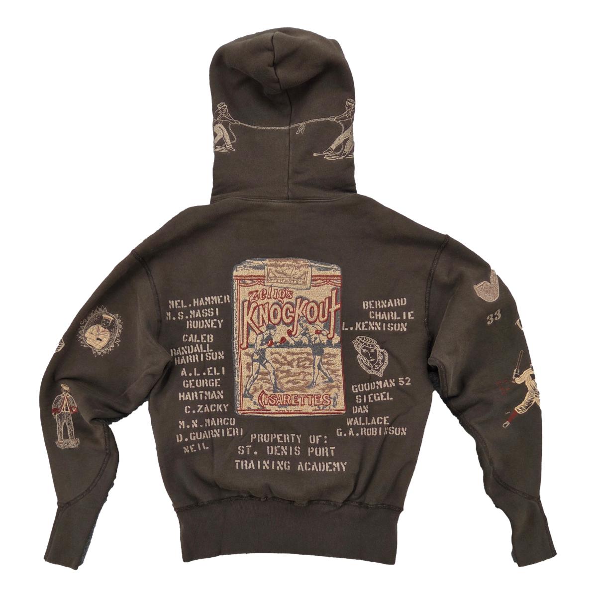 Duffle Hoodie Olive Brown