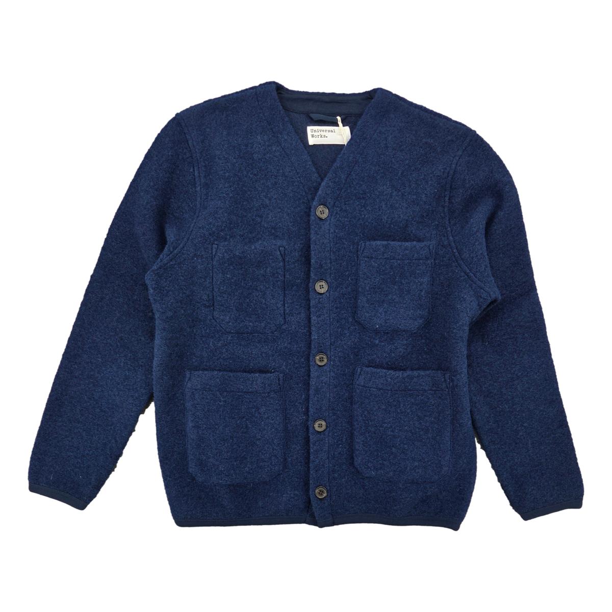 Cardigan Indigo Wool Fleece