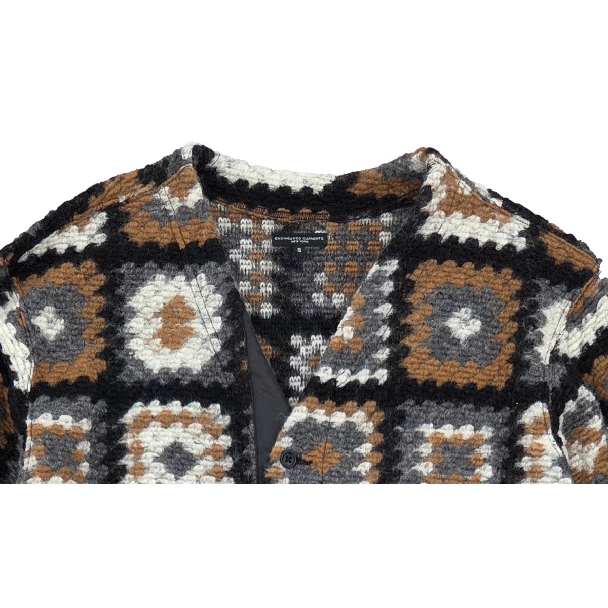 Knit Cardigan Wool Blend Chenille