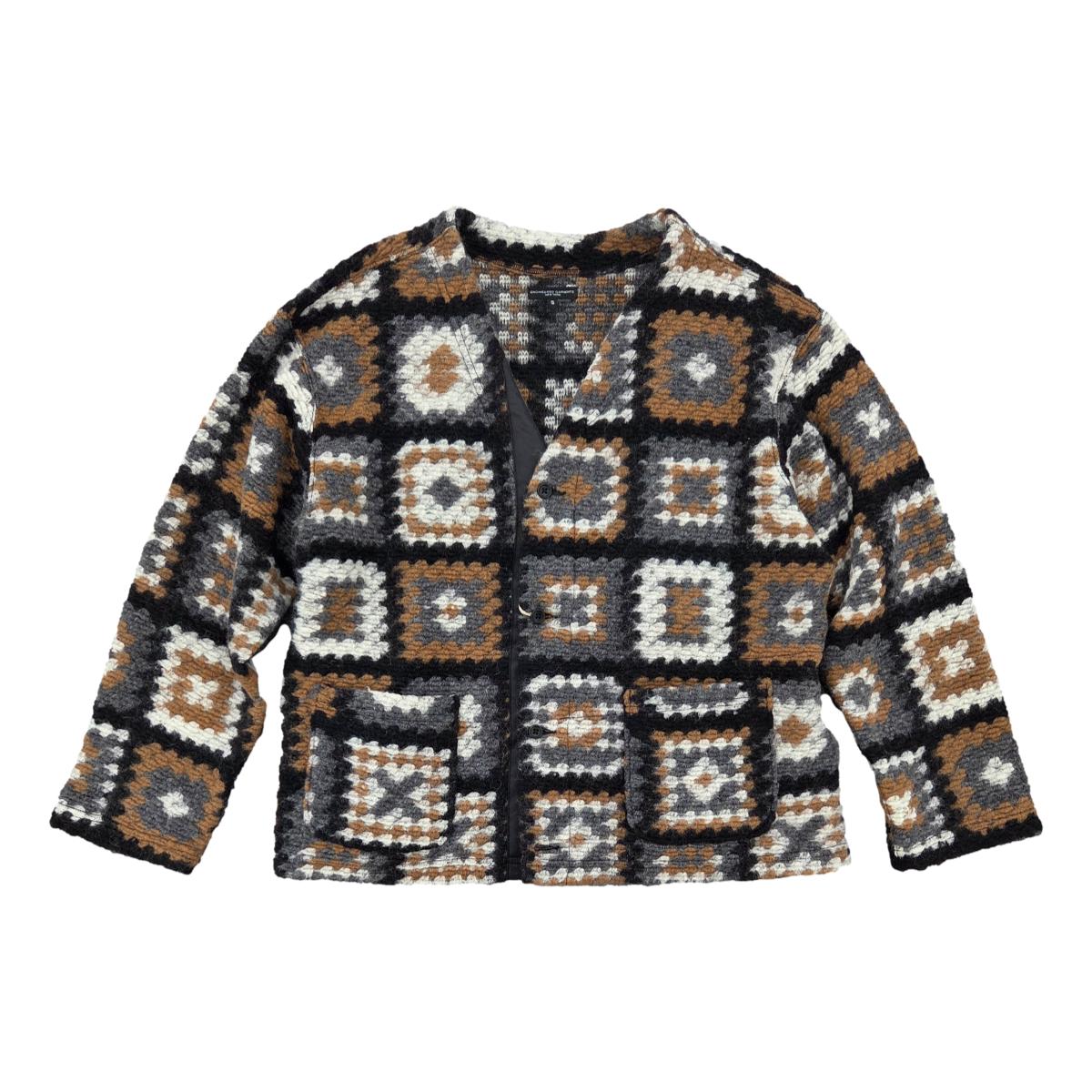 Knit Cardigan Wool Blend Chenille