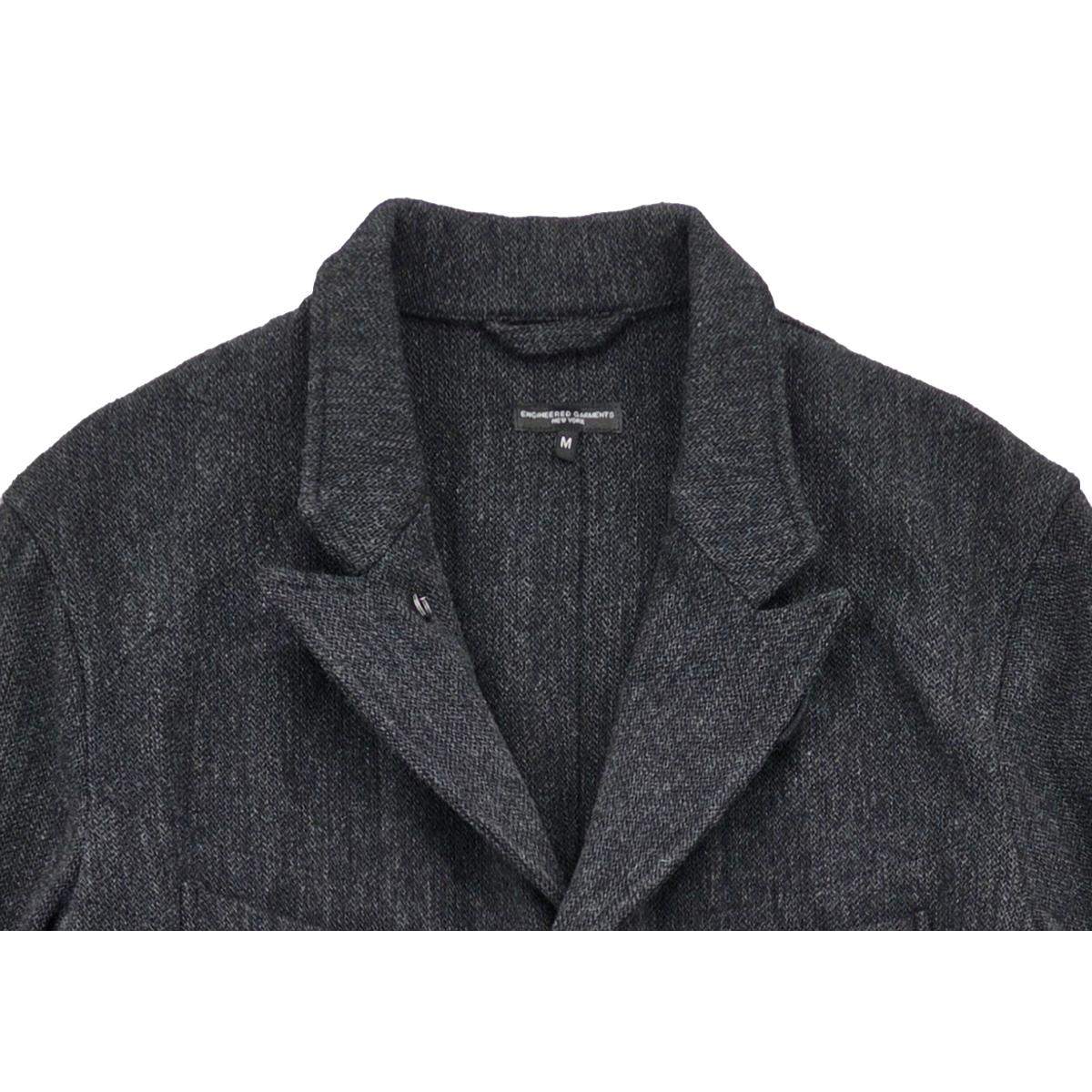 Bedford Jacket Charcoal Wool Poly Heavy Tweed
