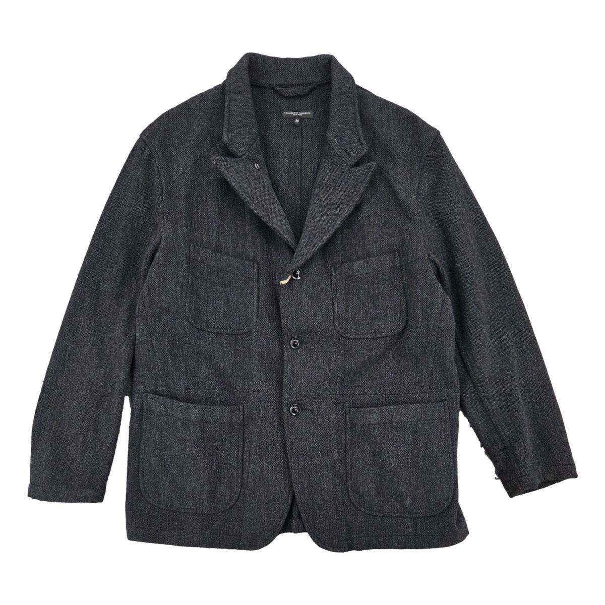 Bedford Jacket Charcoal Wool Poly Heavy Tweed
