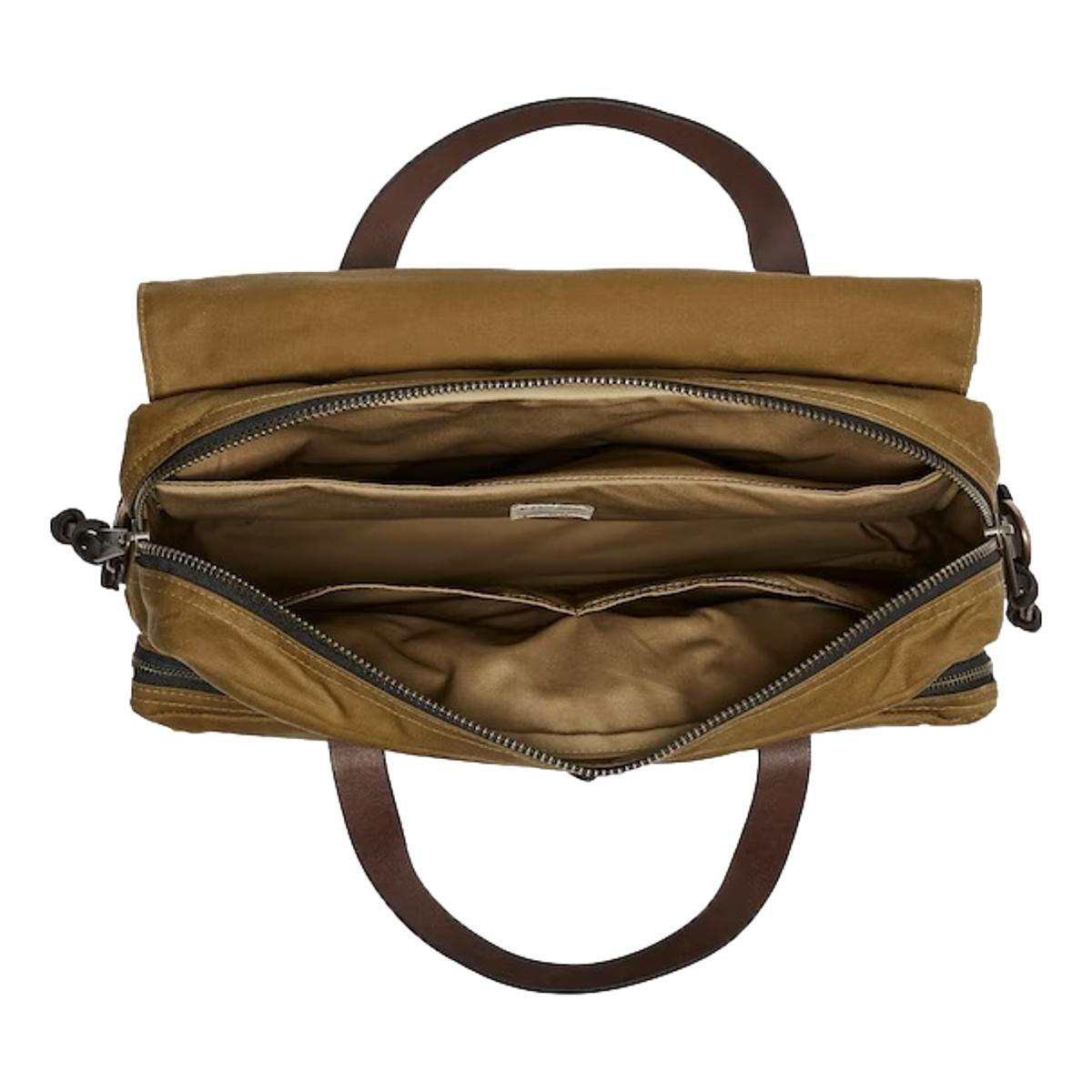 24 Hour Tin Cloth Briefcase Dark Tan - Briefcase