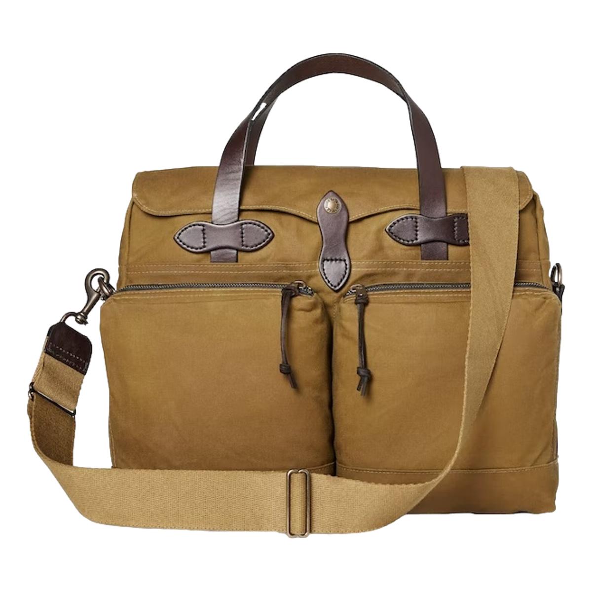 24 Hour Tin Cloth Briefcase Dark Tan - Briefcase