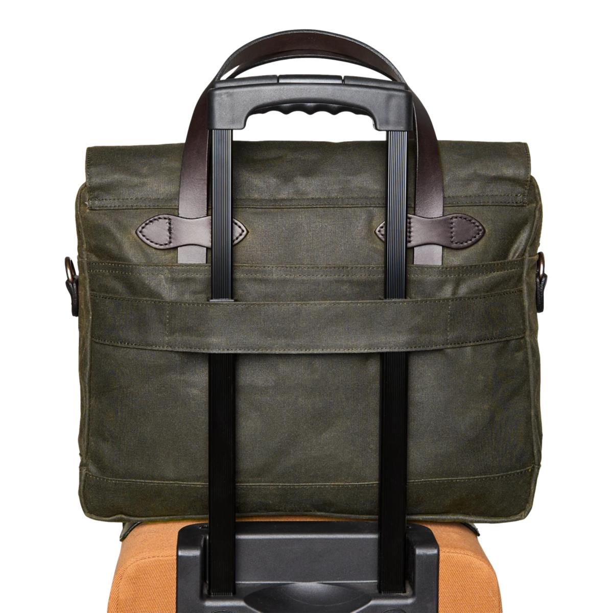 24 Hour Tin Cloth Briefcase Otter Green - Briefcase