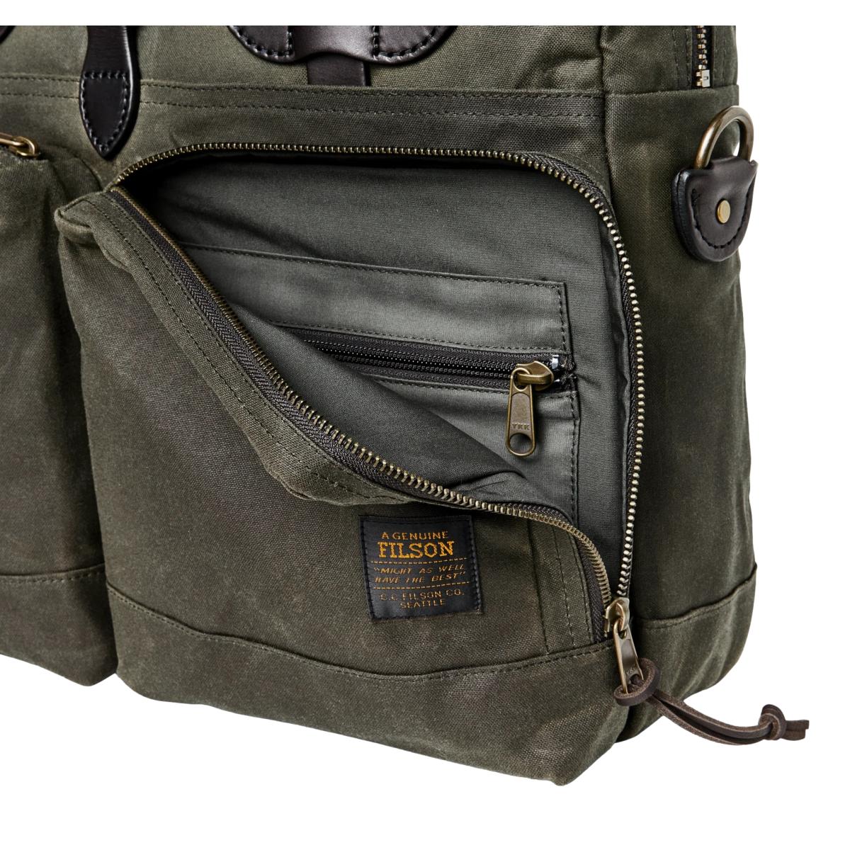 24 Hour Tin Cloth Briefcase Otter Green - Briefcase