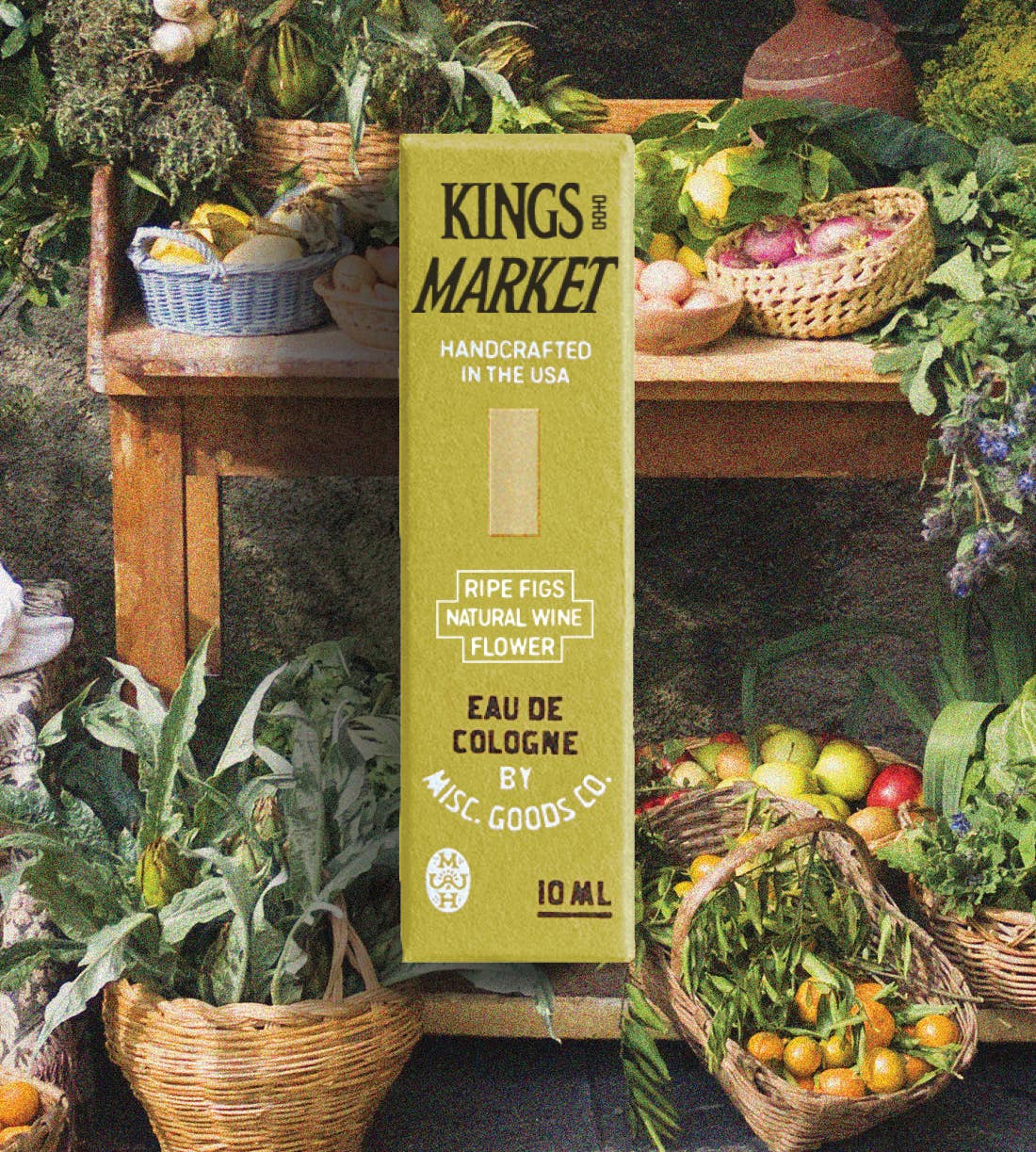 Kings Market Eau de Cologne – Flowers, Coconut &amp; Fig | Travel Size, 10ml
