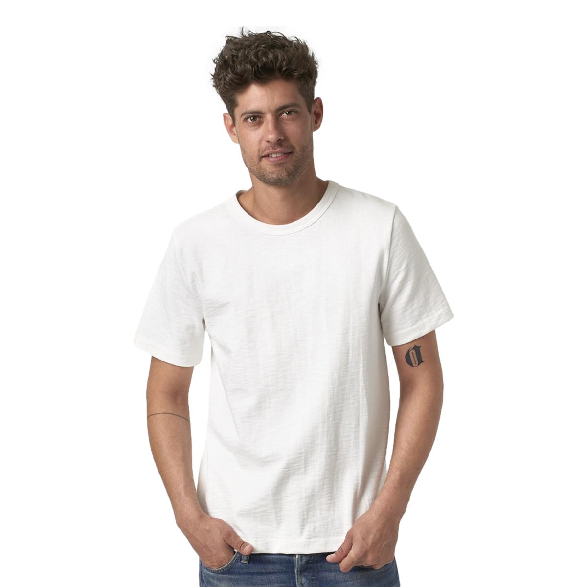 Loopwheeled T-Shirt Heavy 13,4oz Relaxed Fit White - T-Shirt