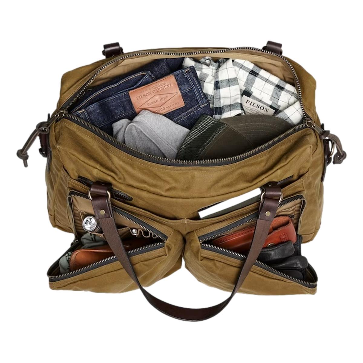 Filson 48 Hour Tin Cloth Duffle Dark Tan - MILWORKS