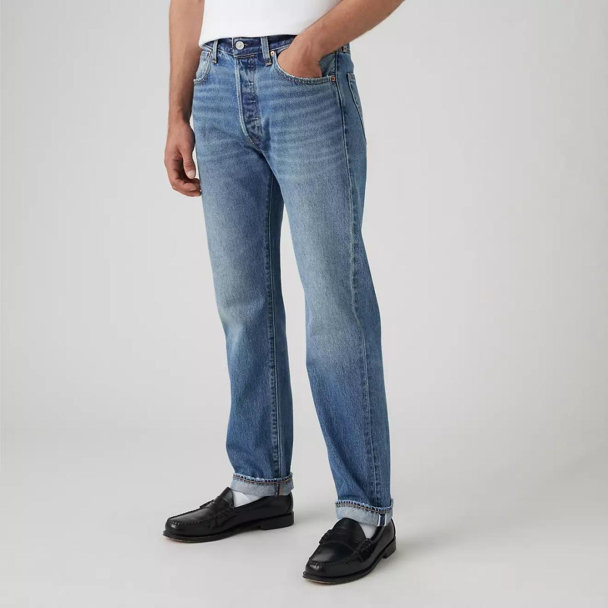 LEVI’S / 501 PREMIUM selvedge denim LEVI'S Premium 501 Selvedge Blue Denim Slim Taper Jeans