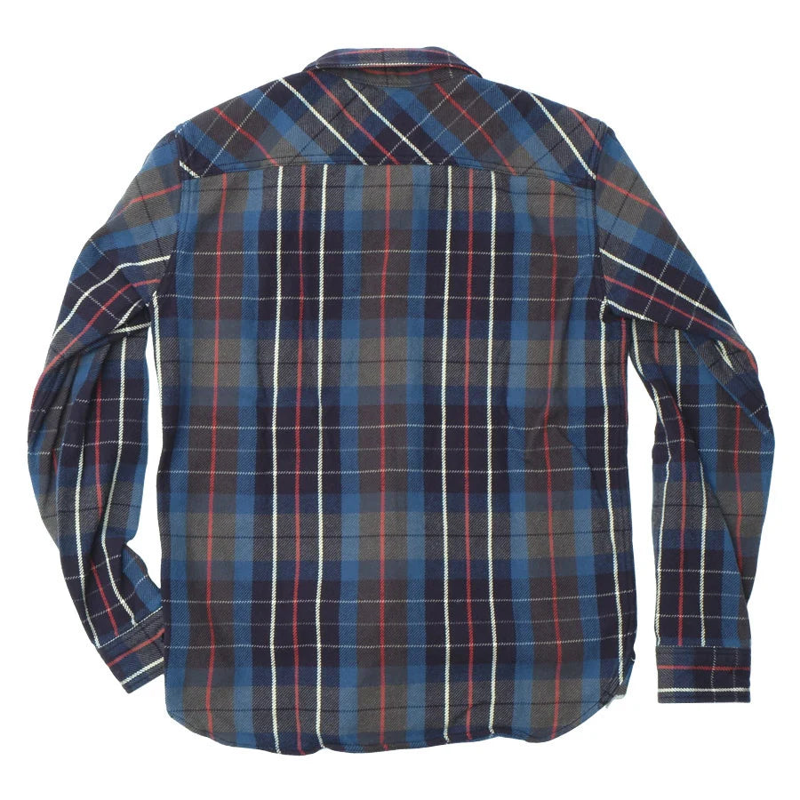 Heavy Flannel Shirt Blue