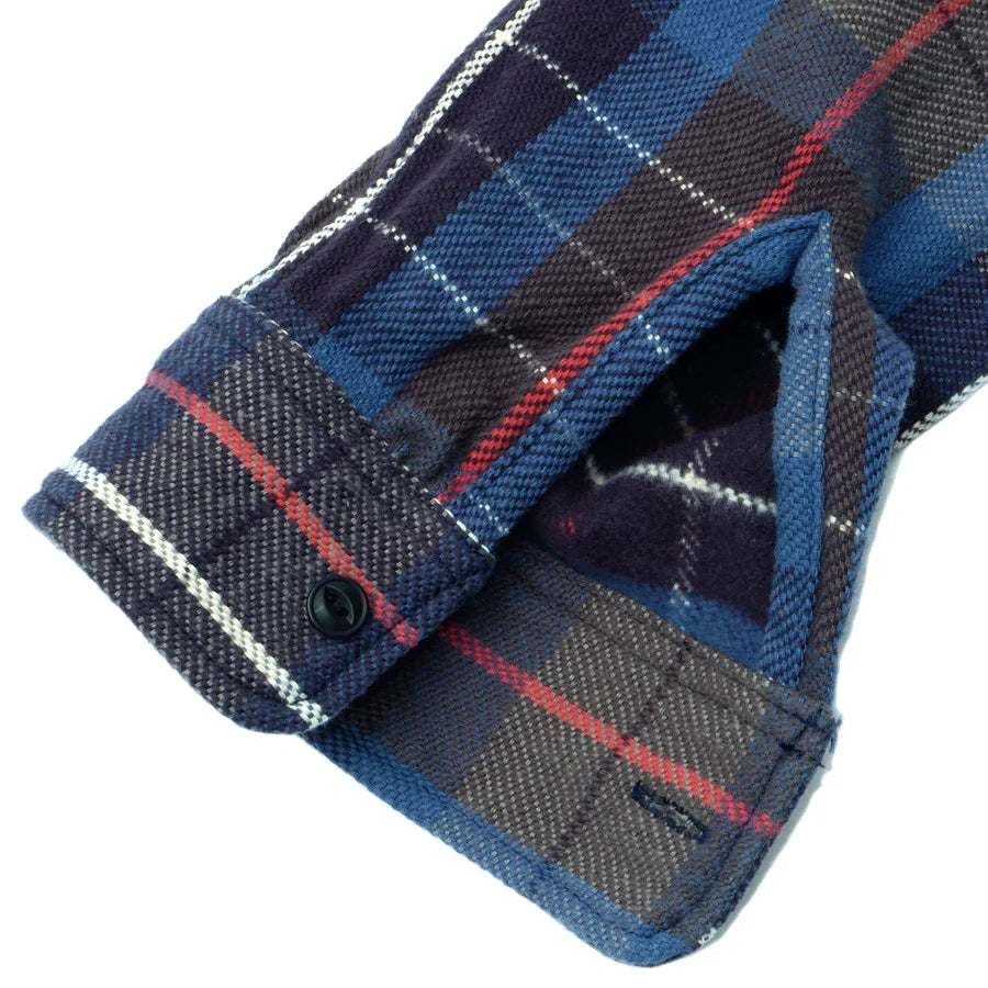 Heavy Flannel Shirt Blue