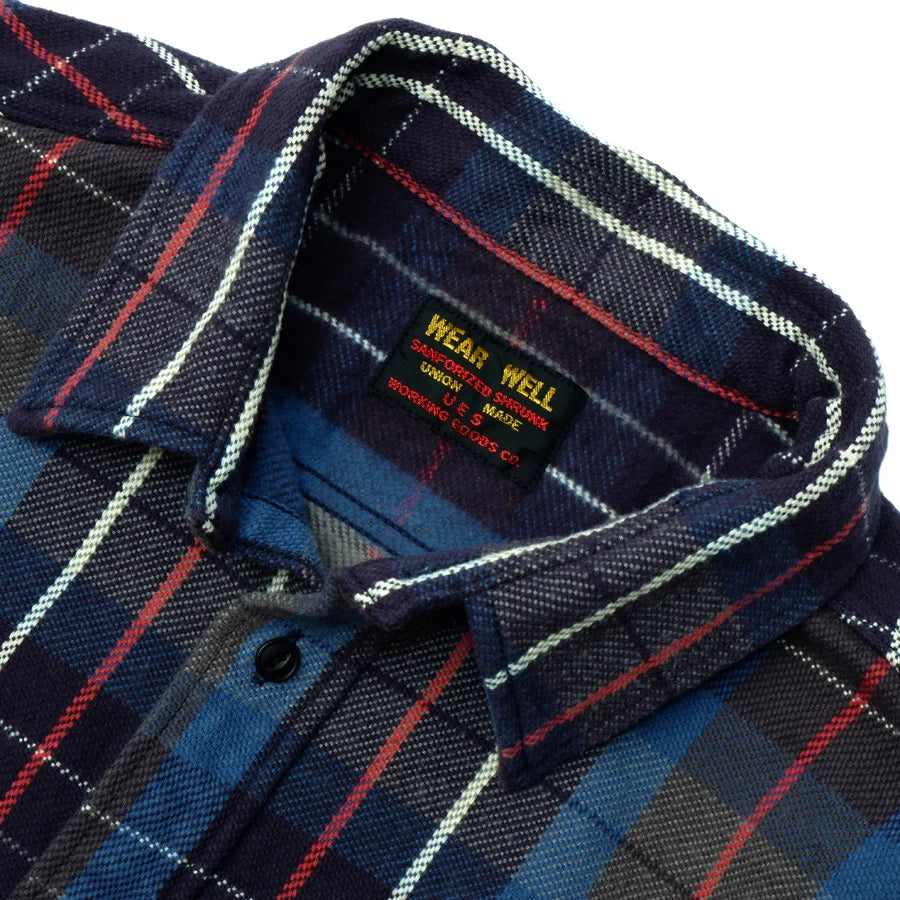 Heavy Flannel Shirt Blue